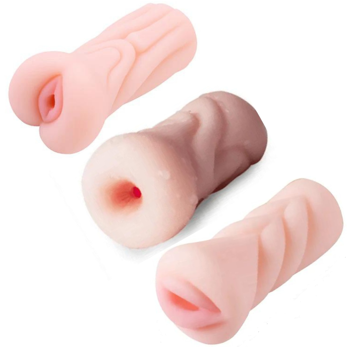 Kit Masturbadores Masculino Mini Vagina Ano Boca